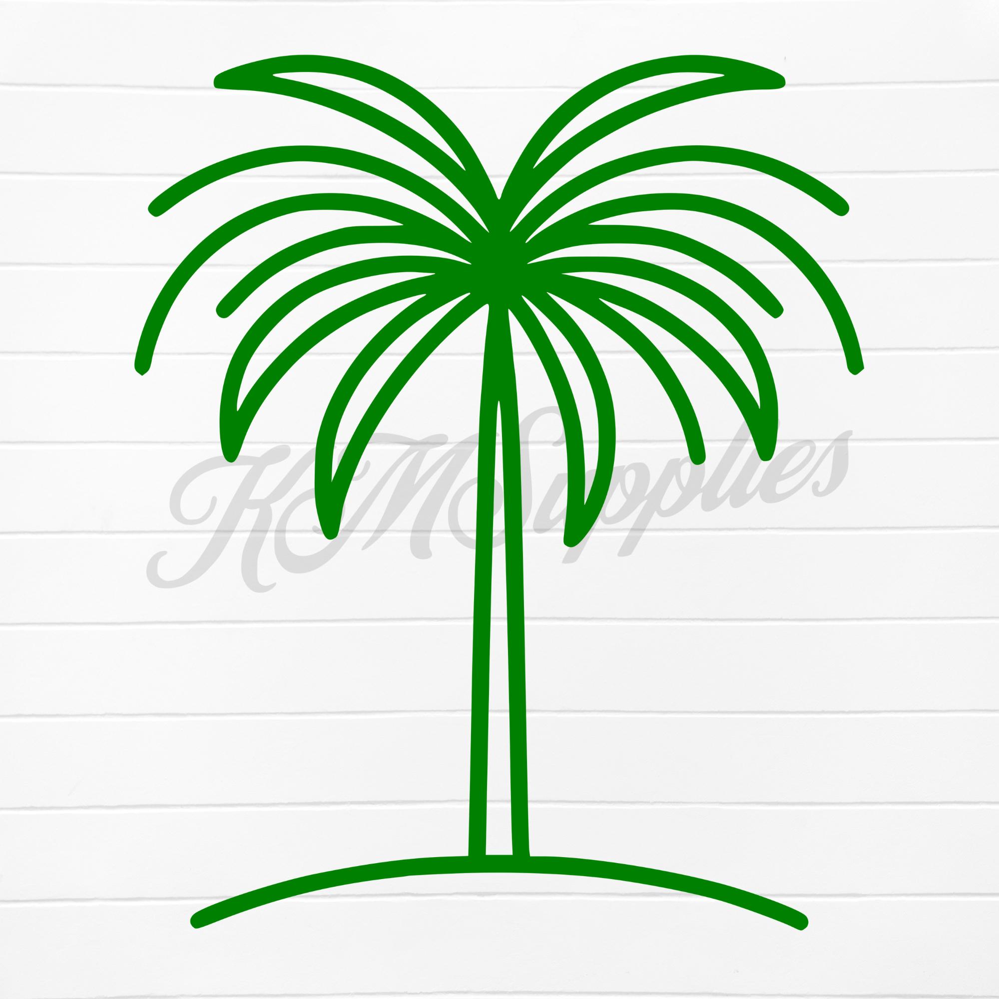 ヤシの木の線画クリップアート、ヤシの木のPNGデザイン、ヤシの木のSVG