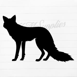 fox silhouette, fox silhouette black, fox silhouette clipart, silhouette fox, simple fox svg, fox digital download, fox svg file, fox png