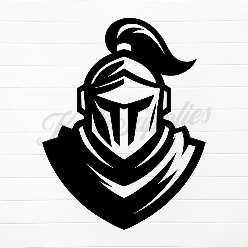 K&ouml;nnte beinhalten: Schwarz-wei&szlig;-Illustration eines Ritters mit Helm und Pferdeschwanz. Der Ritter blickt nach vorne mit einem ernsten Ausdruck.