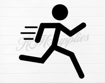 bonhomme allumette runner svg, icône en cours d&#39;exécution, vecteur de contour de coureur, course silhouette svg, fichier silhouette coureur, clipart en cours d&#39;exécution, coureur png