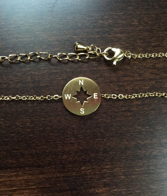 etsy compass bracelet