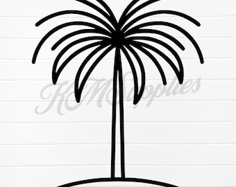 palmboom png-ontwerp, palmboom svg-bestand, palmboom silhouet svg, silhouetpalm, palmboom digitale download, palmboom laserbestand