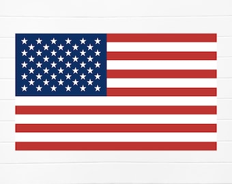 アメリカ国旗の黒いシルエット SVG | 愛国的なアメリカのデザイン