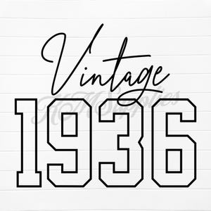vintage 1936, vintage 1936 svg, vintage 1936 png, 1936 vintage, 1936 vintage svg, 1936 vintage png, 1936 birthday svg, 1936 birthday png