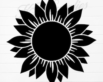 sunflower silhouette svg, sunflower silhouette, sunflower outline svg, sunflower svg file, sunflower svg design, sunflower png design, svg