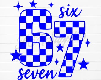 67 checkered png, checkered 67 svg, 6 7 checkered, blue 67, png 6 7 clipart, six seven digital file, six seven design, 6 7 digital pattern