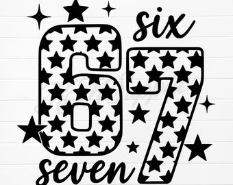67 png svg stars, 67 stars svg, six seven star png, 67 cute svg, 67 digital download, 67 graphic png, 67 shirt design, png six seven, 67 svg