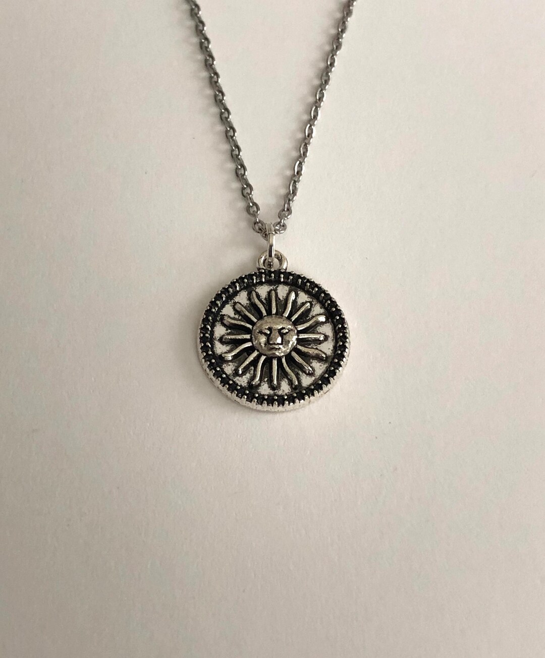 Sun Necklace, Silver Sun Necklace, Sun Necklace Silver, Sun Jewelry ...