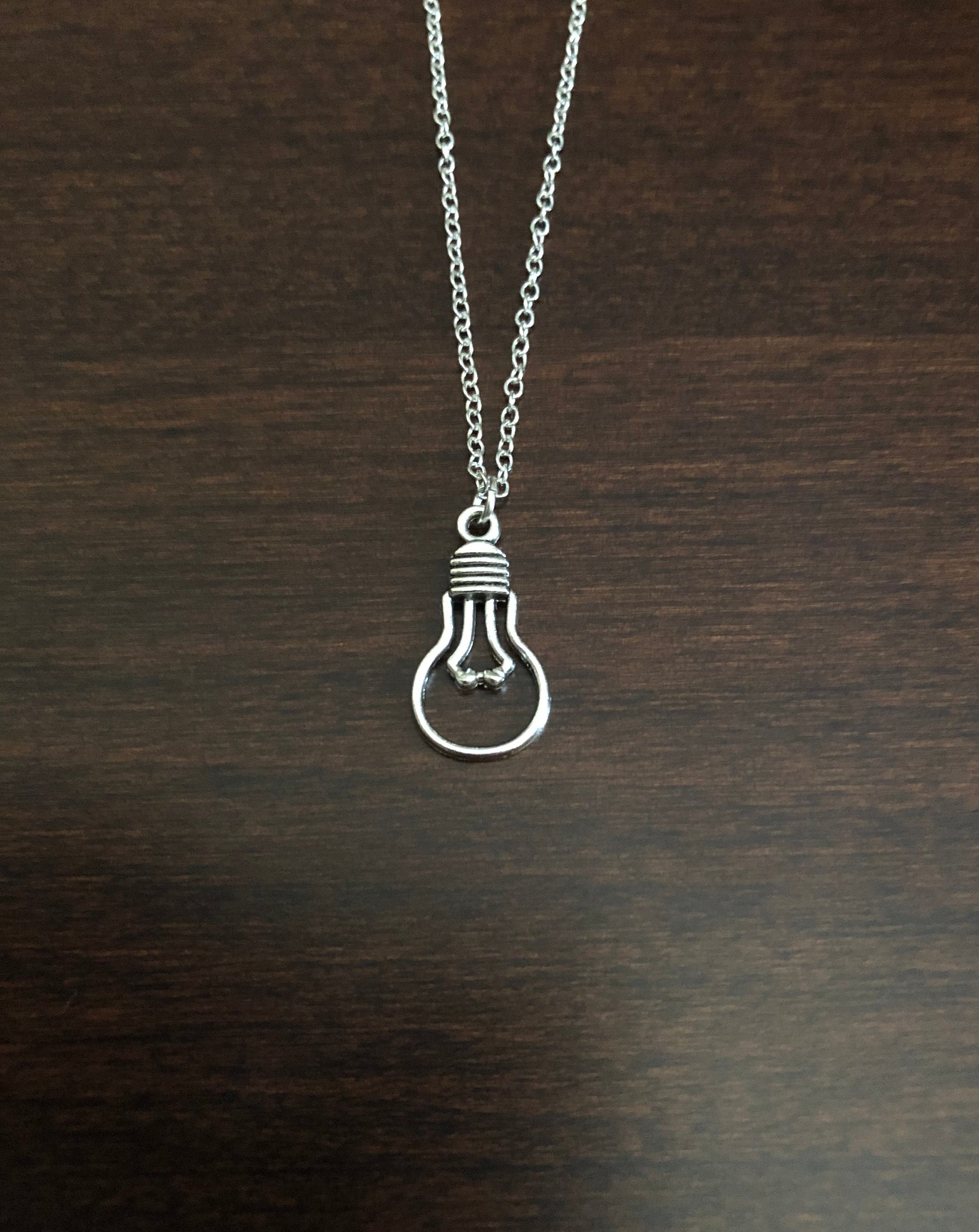 Light Bulb, Light Bulb Necklace, Light Bulb Jewelry, Light Bulb