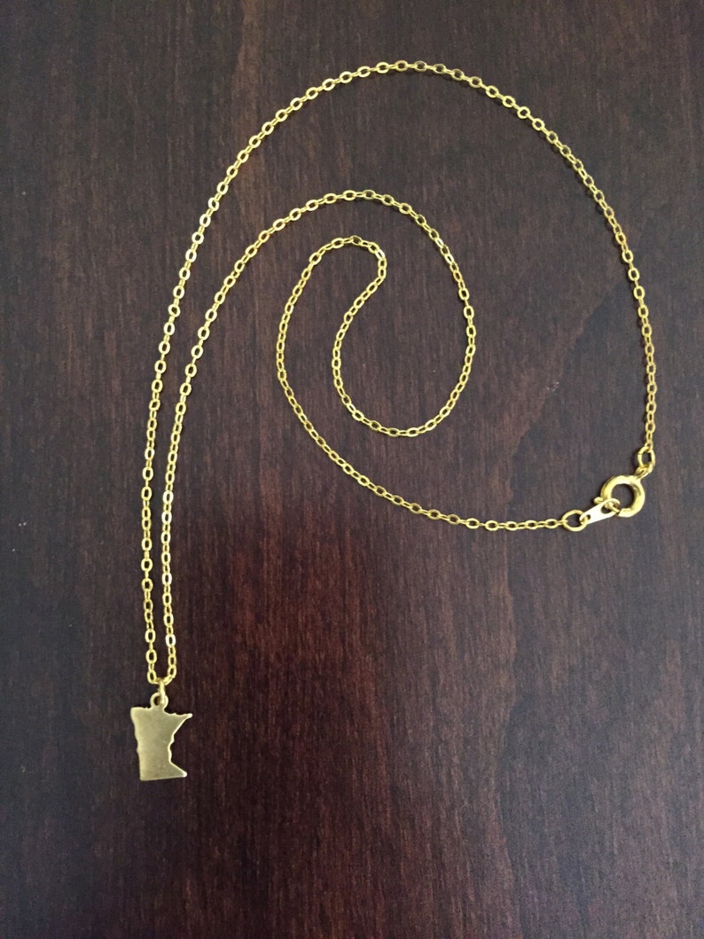 Minnesota Necklace Minnesota gold Minnesota necklace Etsy