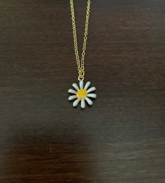Etsy sunflower deals necklace