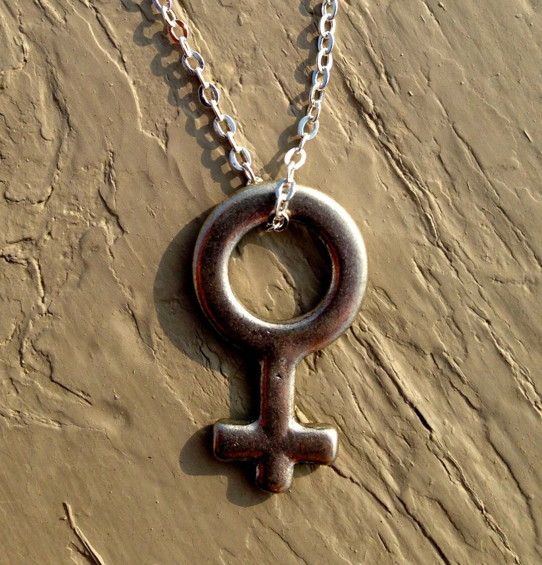 Female Symbol Necklace, Female Symbol, Female Necklace, Female Jewelry