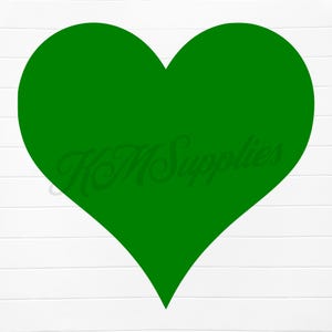 Puede incluir: Una forma de corazón verde sólido.