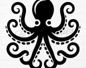 Archivo SVG de pulpo, pulpo PNG, silueta de pulpo SVG, clip art de pulpo, descarga digital de pulpo, silueta de pulpo SVG, pulpo SVG