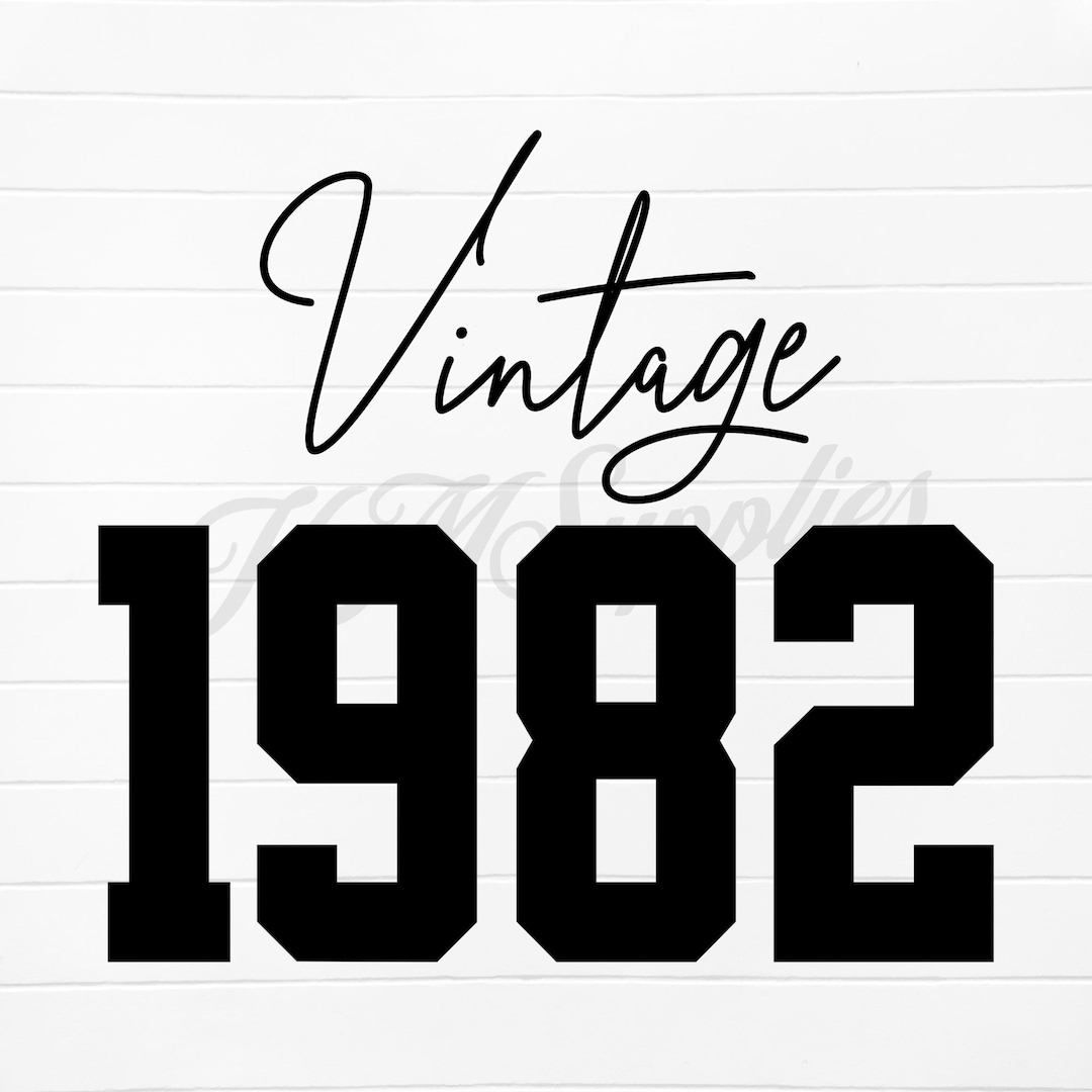 Vintage 1982, Vintage 1982 Svg, Vintage 1982 Png, 1982 Vintage, 1982 ...