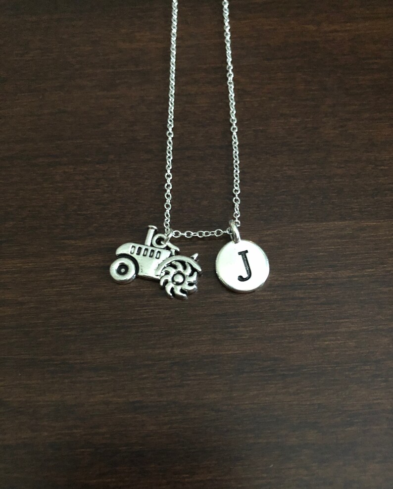 farm gifts farmer jewelry farm girl tractor necklace farmer gifts farmer necklace farm jewelry farm necklace John Deere necklace