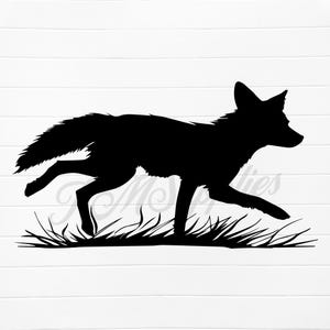 fox silhouette, fox silhouette black, fox silhouette clipart, silhouette fox, fox digital file, clipart fox silhouette, vector fox, fox png