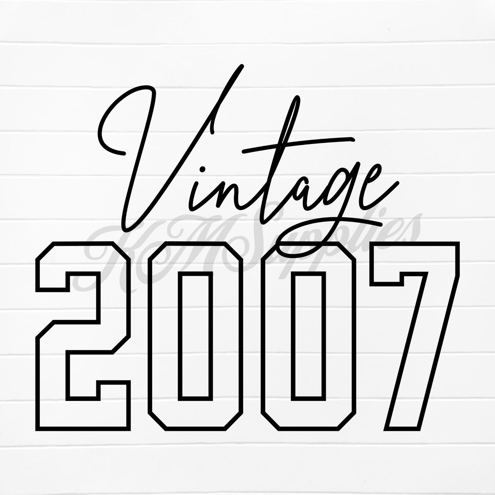 Vintage 2007, Vintage 2007 Svg, Vintage 2007 Png, 2007 Vintage, 2007 ...
