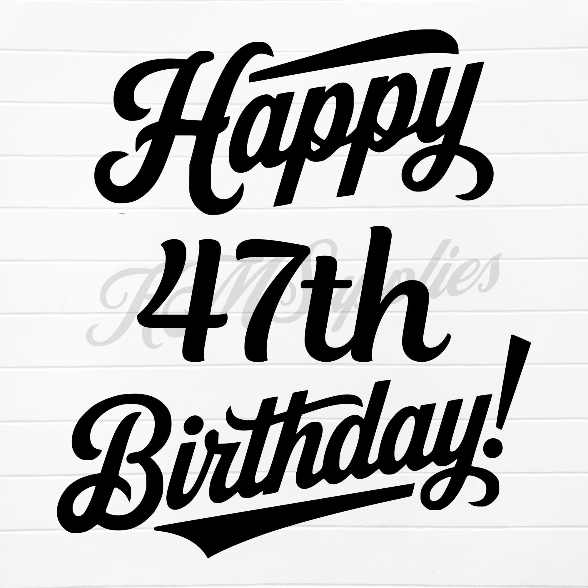 お誕生日おめでとう Happy birthday 47 - Etsy 日本