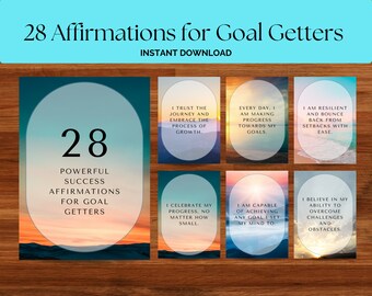 Affirmationen für Zielgehilfe - 28 Affirmationen für Zielgetgets Glory und kraftvollen Erfolg, Stärke und Angstabbau - Digitaler Download