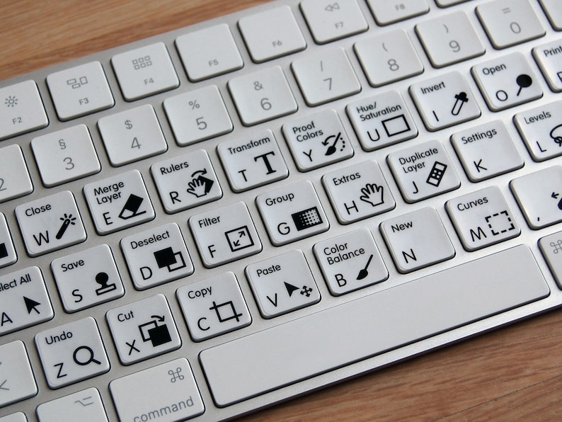 Photoshop Keyboard Stickers with Shortcuts and Hotkeys Gift for Graphic Designers image 2