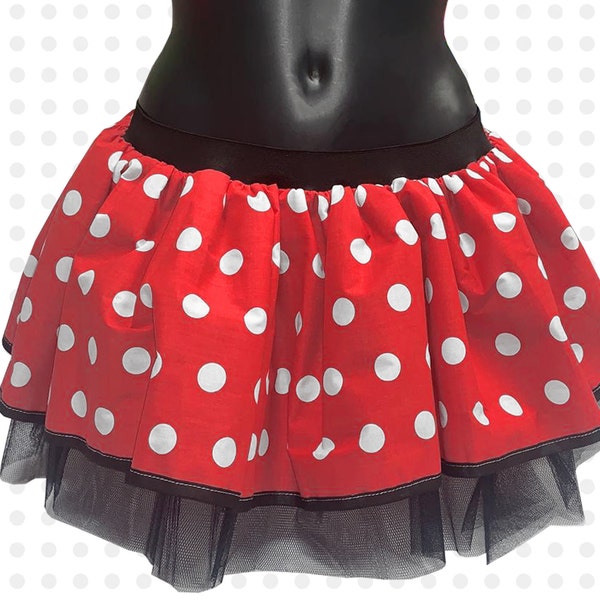 Polka Dot  Tutu Skirt Fancy Dress Fun Run Hen Party Ladies Girls Children