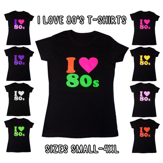 I LOVE FANCY DRESS 80er Jahre Pop Star T-Shirt – Weiß Mit Retro-Slogan, Für Mottopartys & Kostüme