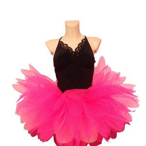 Neon Pink Tutu Skirt 8 Petal Shaped Layers 80s Fancy Dress Hen Party Fun Run