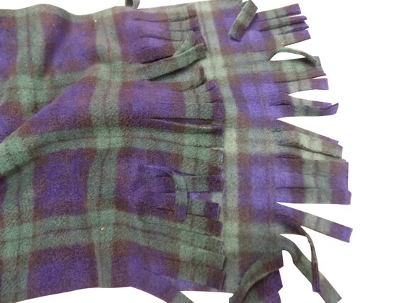 Ladies Girls Boys Men Scarves for Winter Red or Blue Plaid Fleece Scarf Red Blue Tartan Unisex