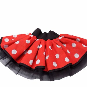 Red White Polka Dot Tutu skirt fancy dress Toddler Baby Ideal for Book week Birthday Party Girl Dance Disco Wear image 2