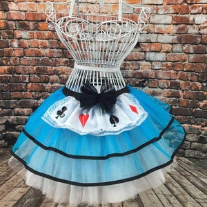 Neon Blue Tutu Skirt Alice Dress Hen Party Book Week Costume, Party Accessories image 2