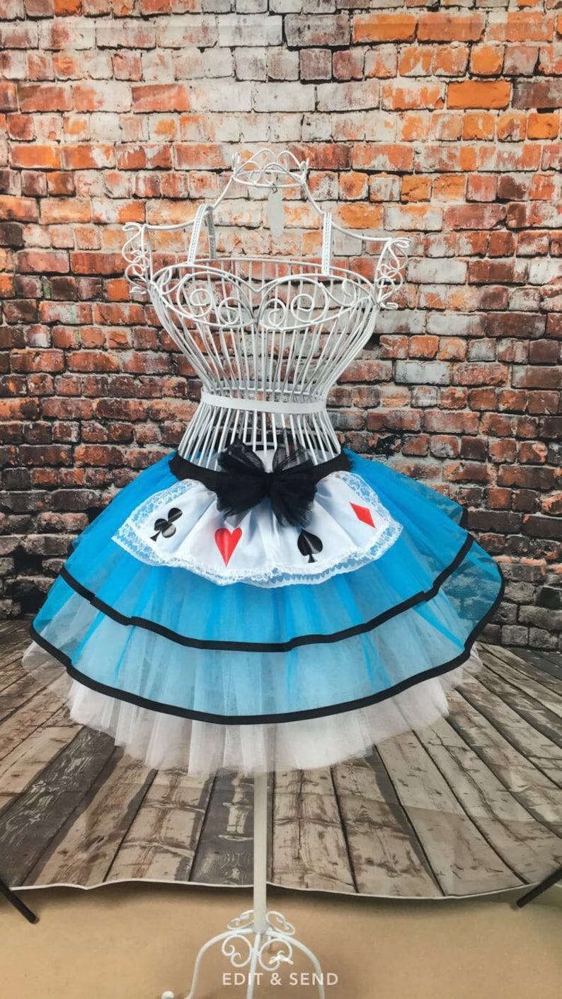 Neon Blue Tutu Skirt Alice Dress Hen Party Book Week Costume, Party Accessories image 2