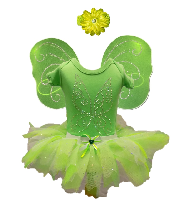 Neon Tutu Skirt 80/'s Fancy Dress Party Costume Sparkle Wings Baby Toddler Girls