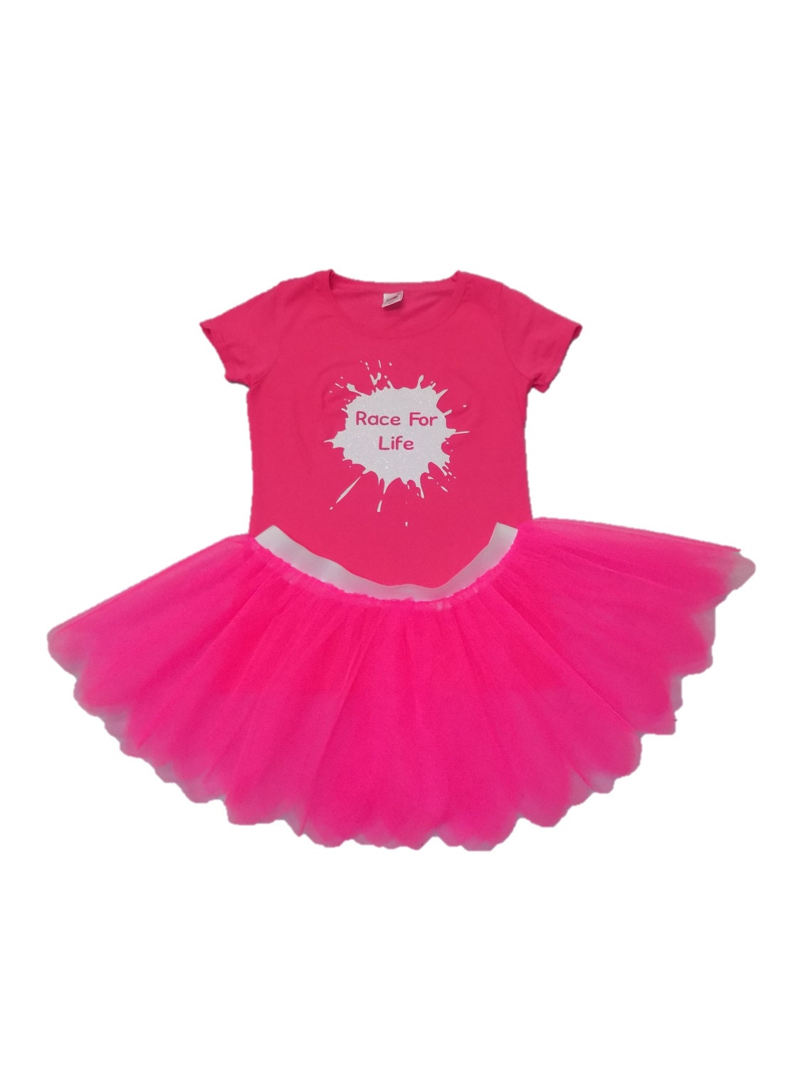 Neon Tutu Skirt 80s Fancy Dress Fun Run Hen Party COSTUME Leopard Pink Band