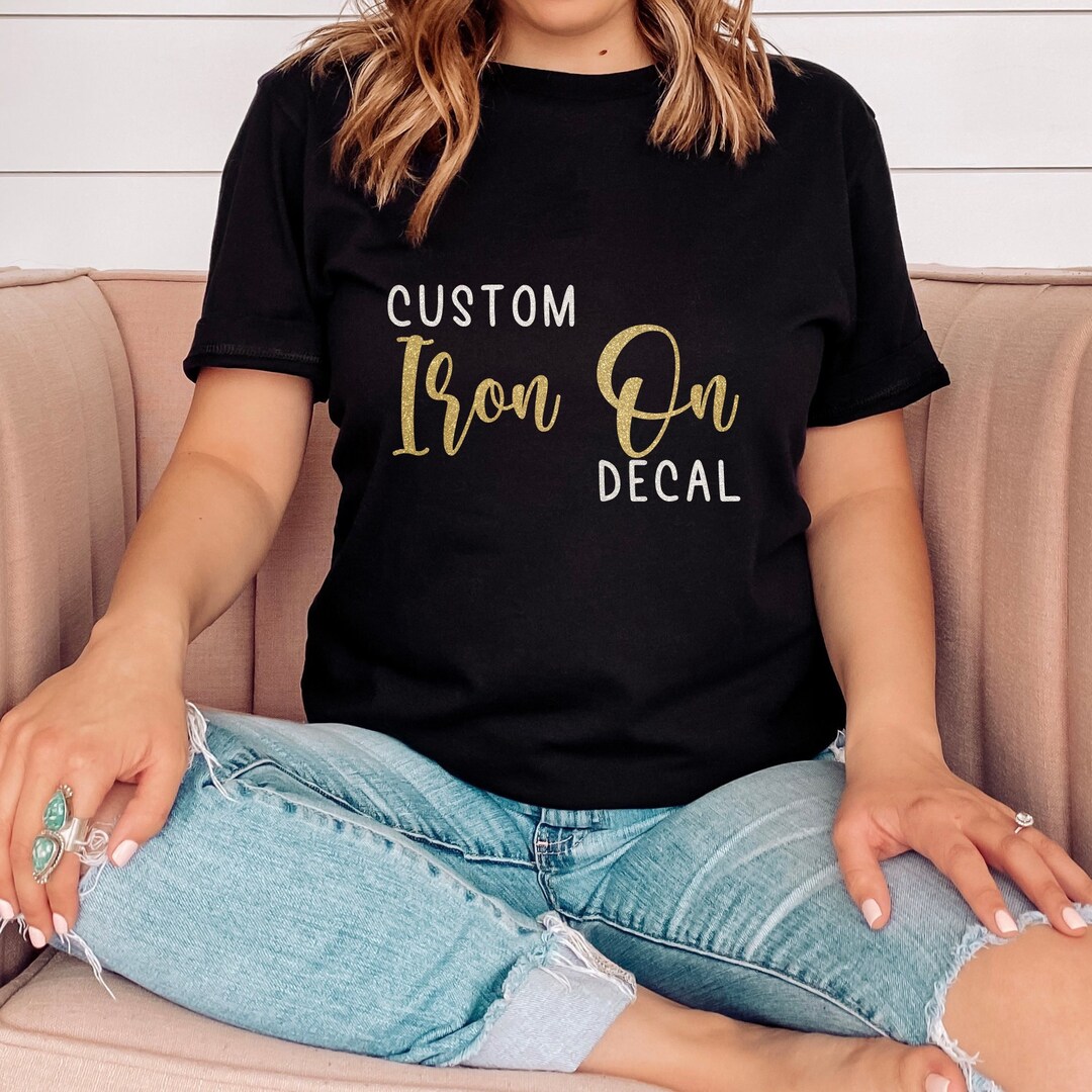 Custom Iron on Transfers for Tshirts Name DECAL ONLY Glitter Etsy UK