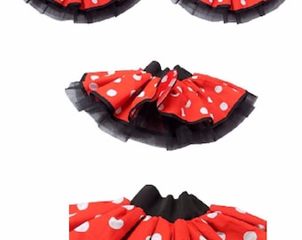 Red White Polka Dot Tutu  skirt fancy dress Toddler Baby Ideal for Book week Birthday Party Girl Dance Disco Wear