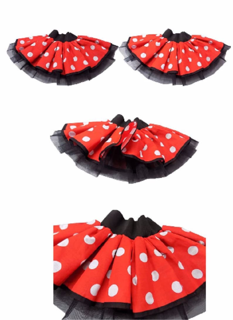 Red White Polka Dot Tutu skirt fancy dress Toddler Baby Ideal for Book week Birthday Party Girl Dance Disco Wear image 1