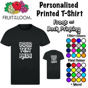 Personalised Custom T-Shirt Business Stag Do Hen Party Your Text Here Logo Workwear Print Unisex