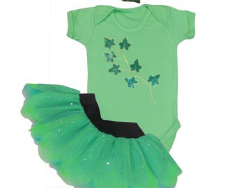 Ivy Costume Baby Toddler Fancy Dress Party Wear Shimmer Vinyl Christmas Party Tutu Skirt