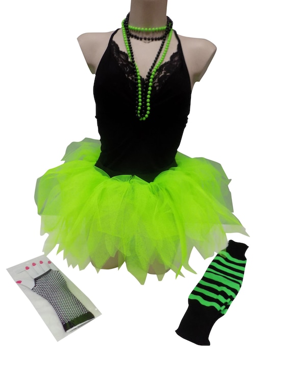 NEON 7 Layer Petalo Gonna tutu anni/'80 Costume Nubilato Halloween Donna