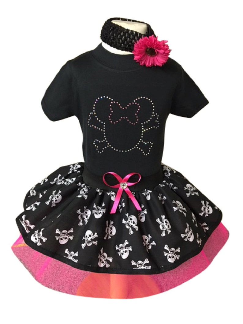 Baby Girls Minnie Pirate Halloween Tutu Skirt Rhinestone Vest Toddler Fancy Dress