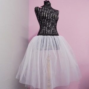 26&quot; Longer Length Tutu Skirt Rock n Roll White Bridal Underskirt Fancy Dress All Colours