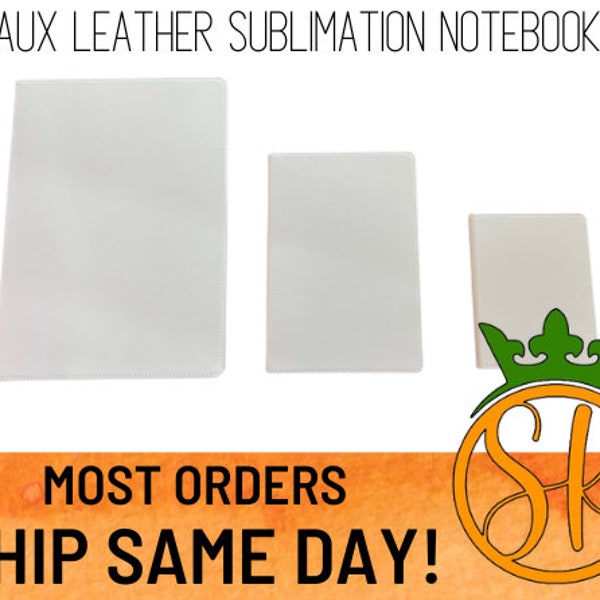 Sublimation Faux Leather Binded Notebook | Double sided | Journal | White Blanks | Sublimation Accessories | Personalized Gifts