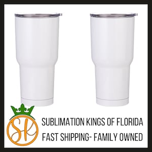30oz Tapered Stainless-Steel Tumbler | Sublimation Blanks| Sublimation Kings of Florida | White Tumbler | Cup | Gift