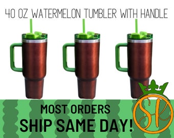 Limited Edition Stanley Watermelon Moonshine Quencher Flowstate Tumbler 