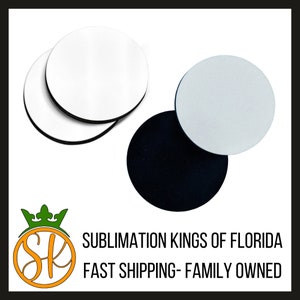 6 Pack | Sublimation Neoprene Car Coasters | Sublimation Blanks | 2.75” | Car Accessories | Sublimation Kings | Bulk Neoprene Blanks