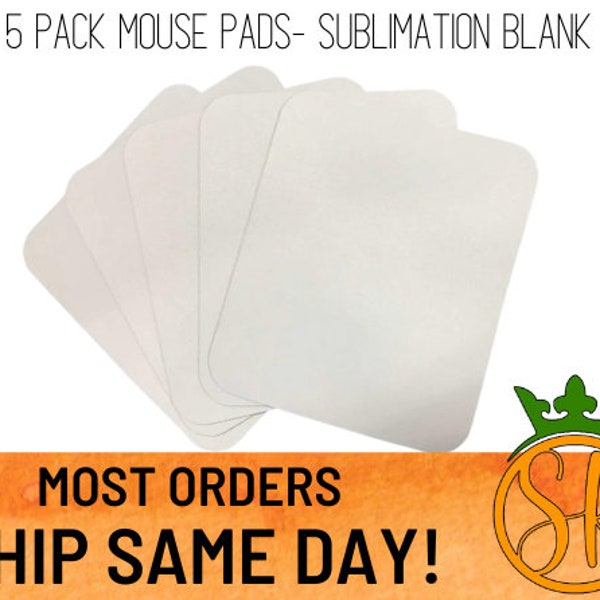 5 pack Blank Sublimation Mouse Pads