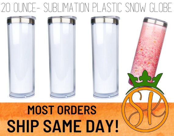 Sublimation Tumblers Stainless Steel-20 Oz Glitter Finish-Los