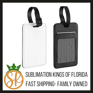 Sublimation Luggage Tags | 2 Pack | One sided | White Blanks | Suitcase Tag | Travel | Sublimation Accessories