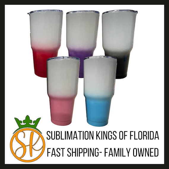 30oz Ombre Tapered Sublimation Stainless-steel Tumbler | Sublimation Blanks|  Pink, Purple, Blue, Black, Red | White Tumbler | Cup | Gift - Etsy